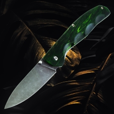 Складной нож ЧИВАС 2, БУЛАТ, карельская берёза
