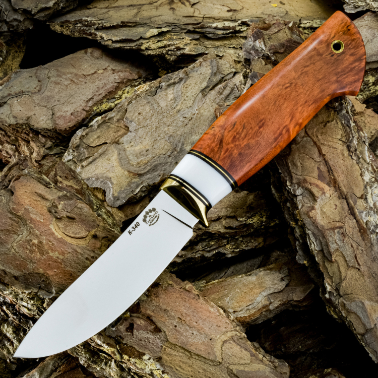 Нож СКИНЕР малый, K-340, карельская берёза