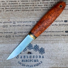 Нож Мouse, N690, ПРЯМЫЕ СПУСКИ, карельская берёза