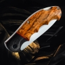 Складной нож ОХОТНИК, К340, карельская берёза + карбон