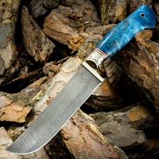 Нож УЗБЕКСКИЙ ПЧАК БОЛЬШОЙ, дамасская сталь, стабилизированное дерево