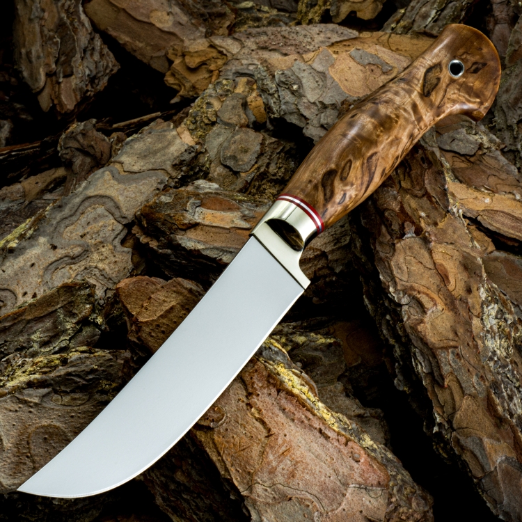 Нож УЗБЕКСКИЙ ПЧАК МАЛЫЙ, N690, стабилизированное дерево