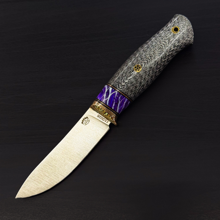 Нож СКИНЕР малый, PMD550, карбон silver twill